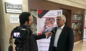 .Farhadi, s (chief of the Trusteeship Council of "BAKHSHESH") interview in the Fifth International Congress on cochlear implant in the Holy city of Mashhad